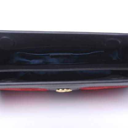 Gucci Suede Patent Web Small Ophidia Chain Shoulder Bag Hibiscus Red Black 4 of 9