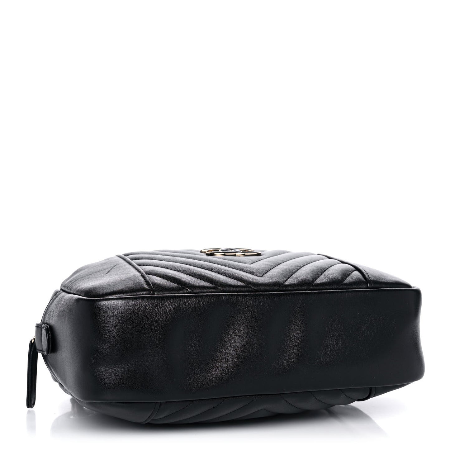 Calfskin Quilted Daily Chevron Camera Case Black