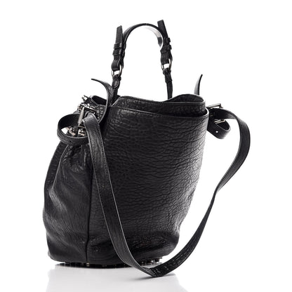 Alexander Wang Pebbled Lambskin Diego Bucket Black Nickel Hardware 4 of 16