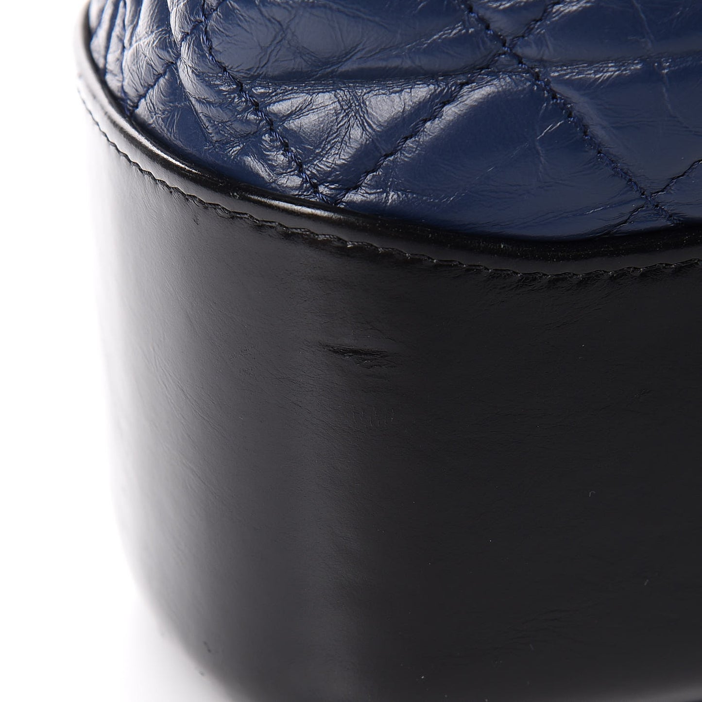 Aged Calfskin Quilted Medium Gabrielle Hobo Navy Black