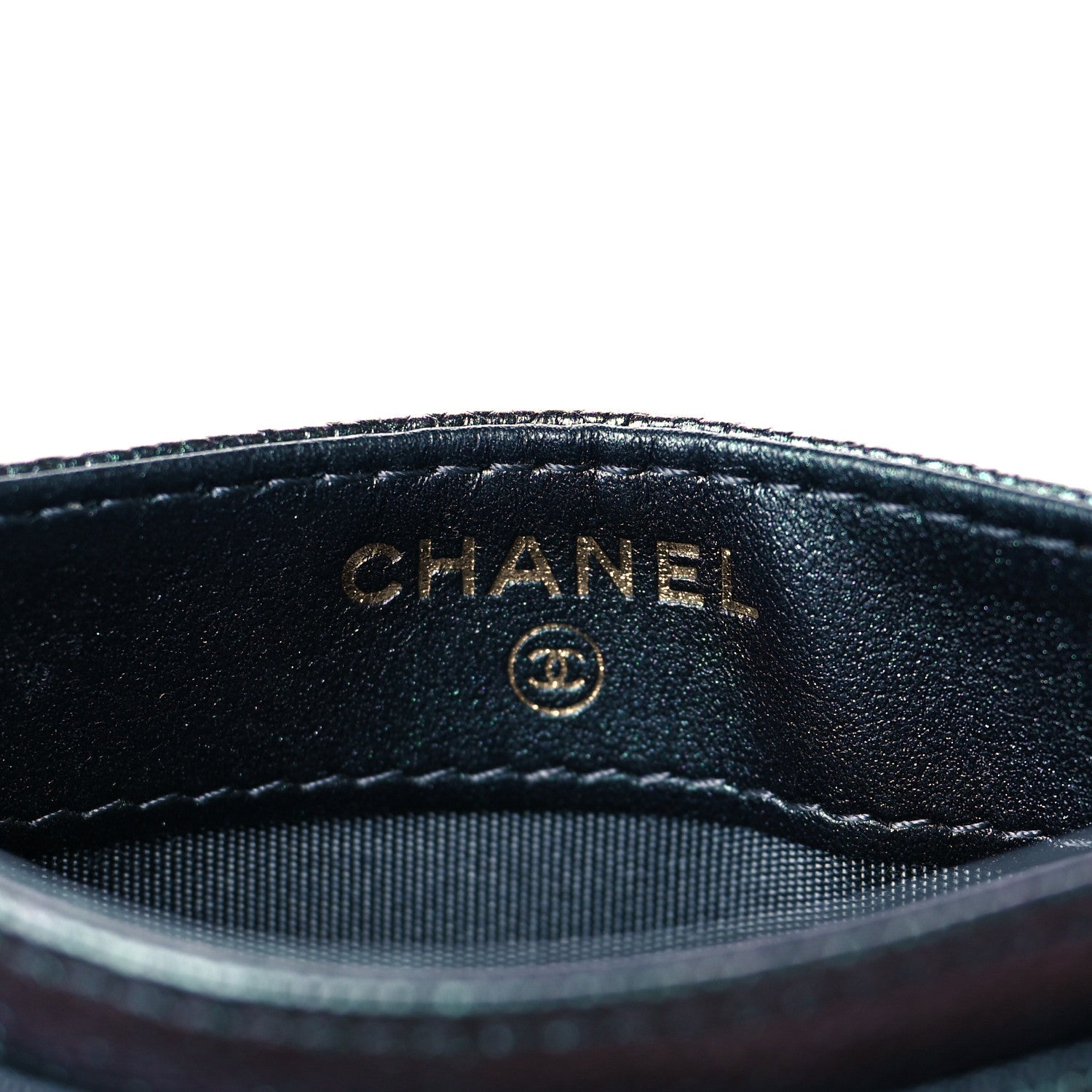 Chanel Iridescent Caviar Quilted Card Holder Black 6 of 10
