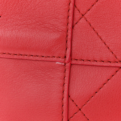 Chanel Calfskin Stitch Medium Ring My Bag Shopping Tote Red 11 of 13