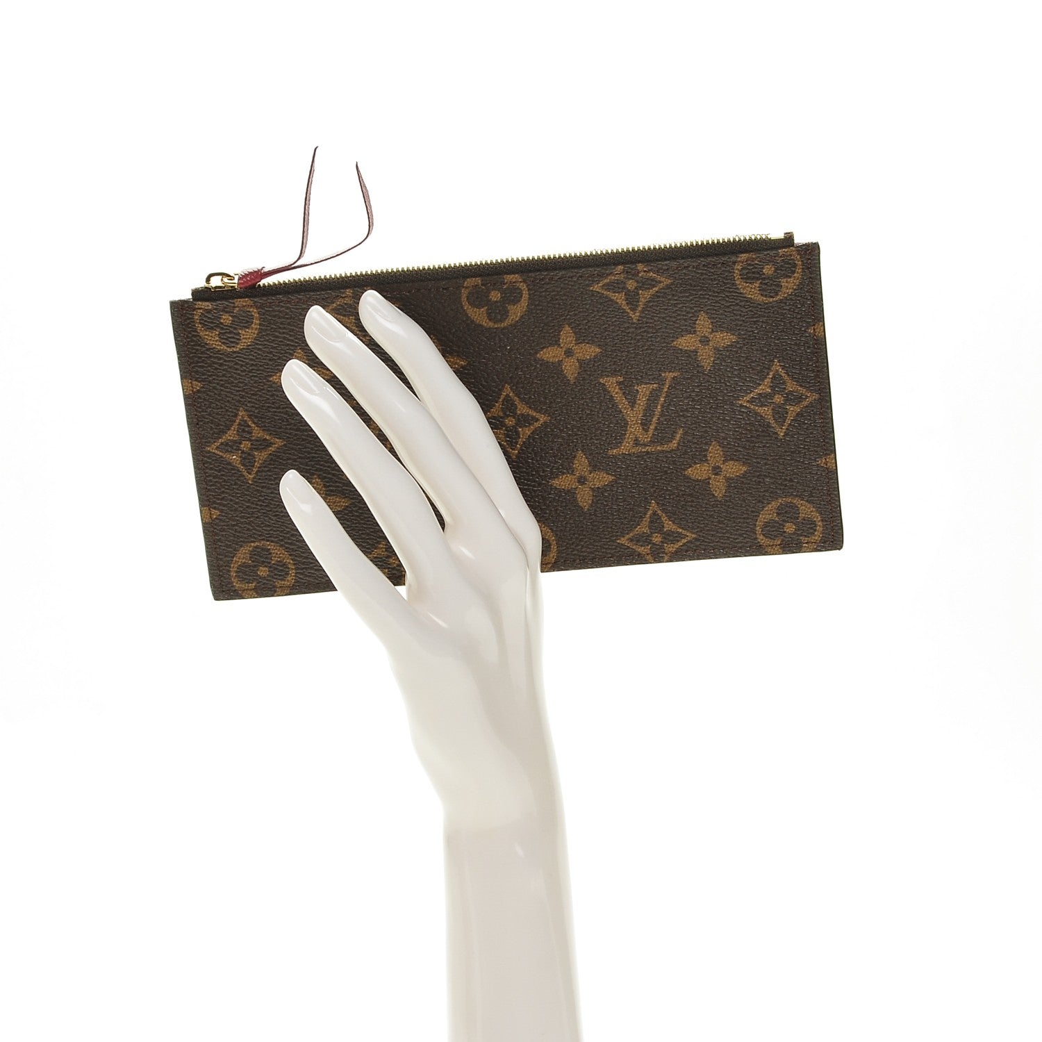 Louis Vuitton Monogram Felicie Chain Wallet Zippered Insert 2 of 6