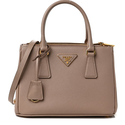 Prada Saffiano Small Galleria Double Zip Tote Cammeo 1 of 5