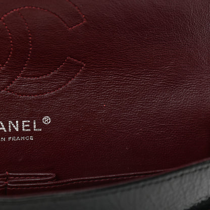 Chanel Distressed Patent Quilted Medium Double Flap Black 11 of 12