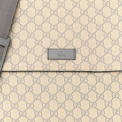 Gucci GG Plus Monogram Messenger Diaper Bag Ecru Grigio 9 of 11