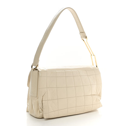 Chanel Lambskin Chocolate Bar Shoulder Bag White 3 of 13
