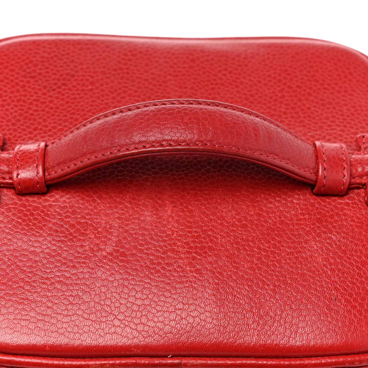 Chanel Caviar Vanity Cosmetic Case Red 14 of 14