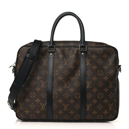Louis Vuitton Monogram Macassar Porte-Documents Voyage PM 1 of 8