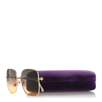 Gucci Metal Horsebit Square Sunglasses GG0879S Gold 8 of 8