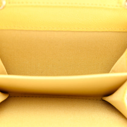 Chanel Caviar Quilted Flap Card Holder On Chain Yellow 4 of 6