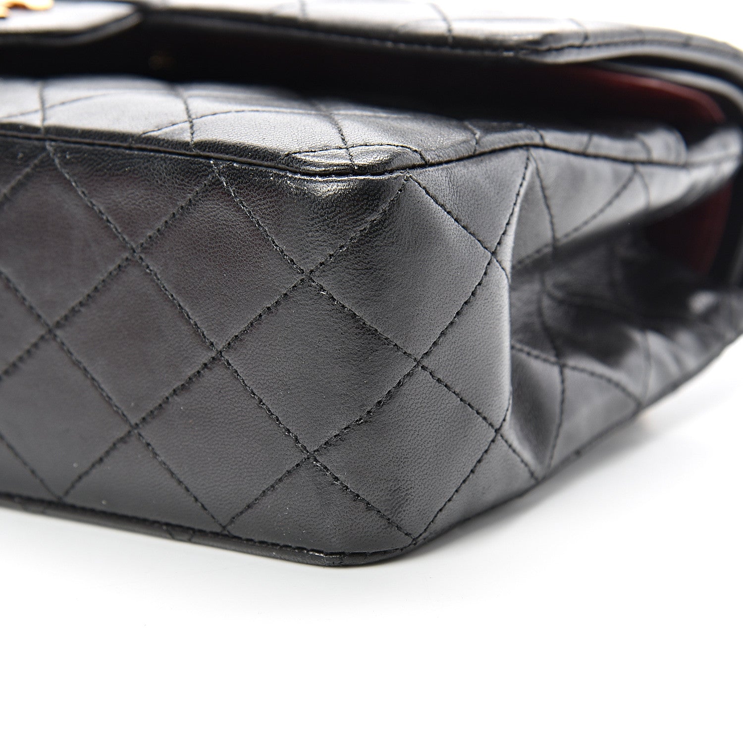 Chanel Lambskin Quilted Medium Double Flap Black 10 of 16