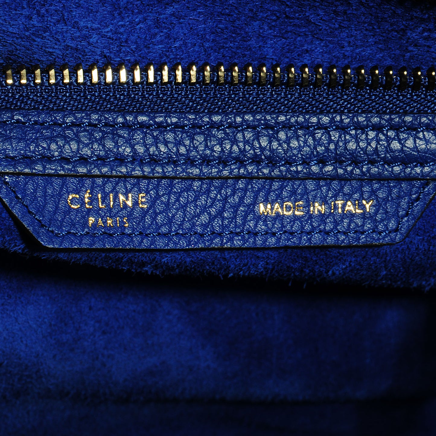 Drummed Calfskin Mini Luggage Indigo