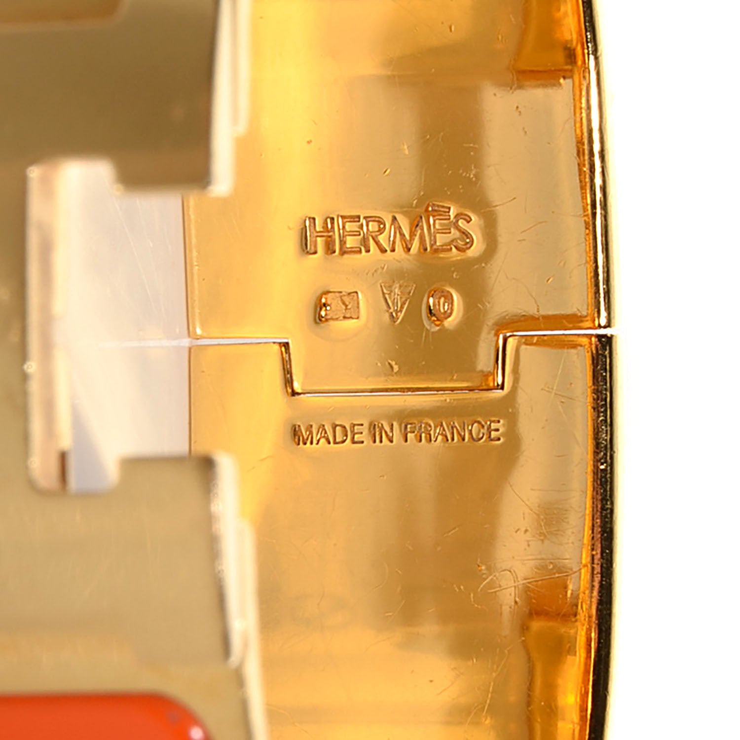 Hermes Enamel Wide Clic Clac H Bracelet PM Orange 4 of 7