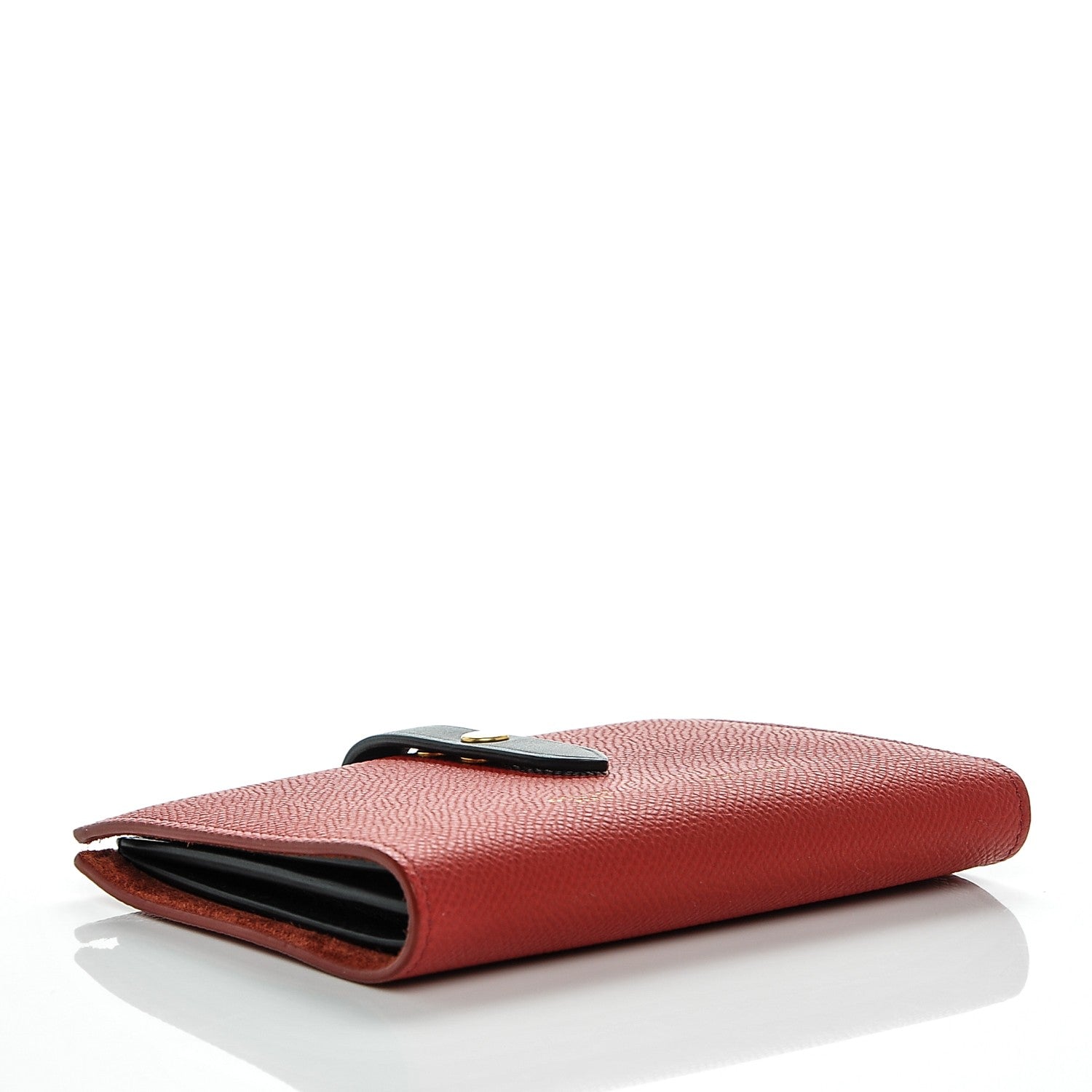 Celine Grained Calfskin Medium Multifunction Strap Wallet Coquelicot 4 of 7