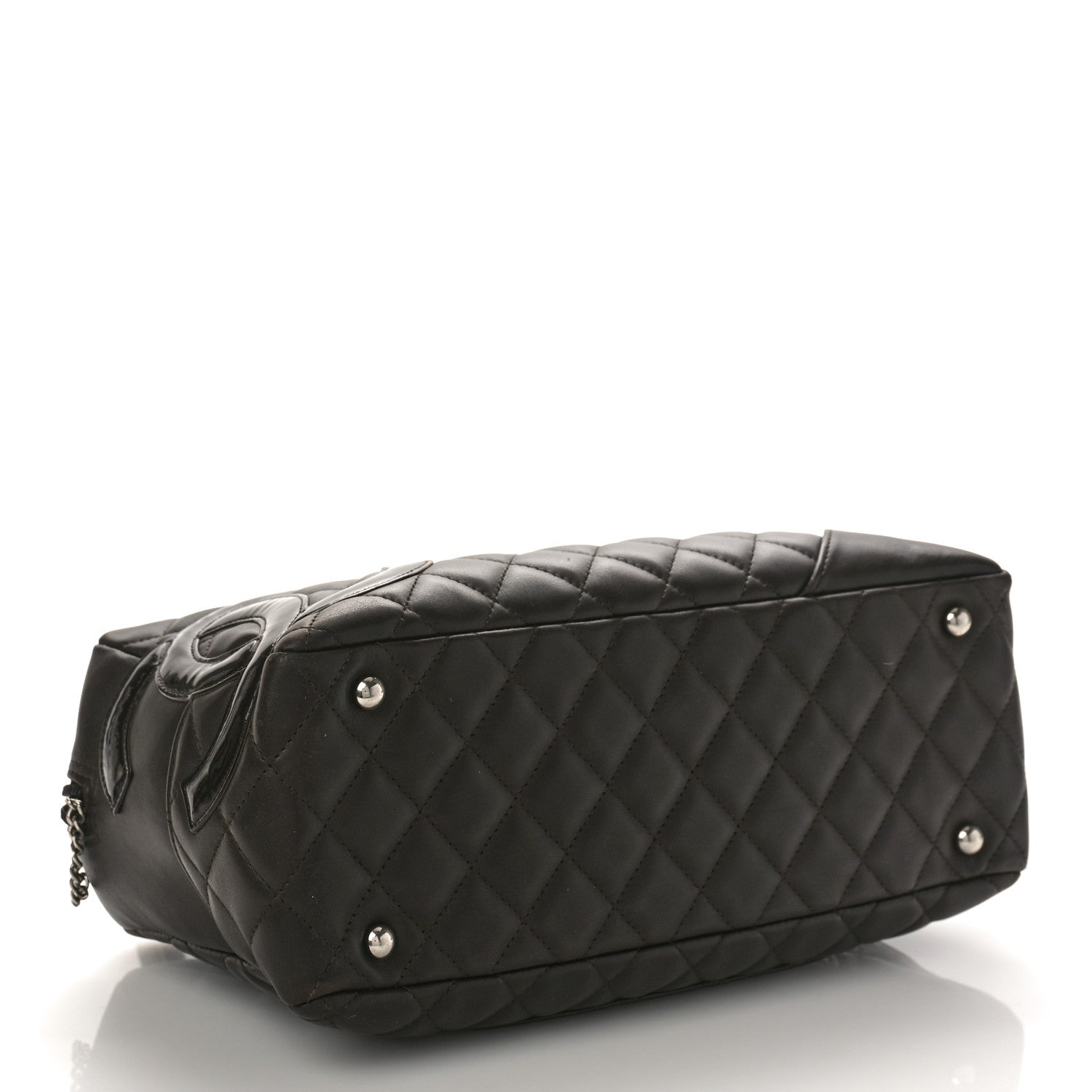 Chanel Calfskin Quilted Cambon Large Bowler Dark Brown 4 of 10