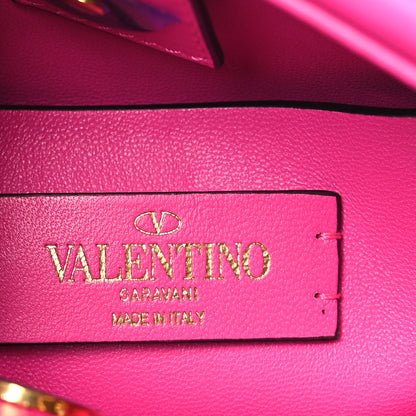 Valentino Garavani Nappa Small Roman Stud The Handle Bag Pink PP 6 of 8
