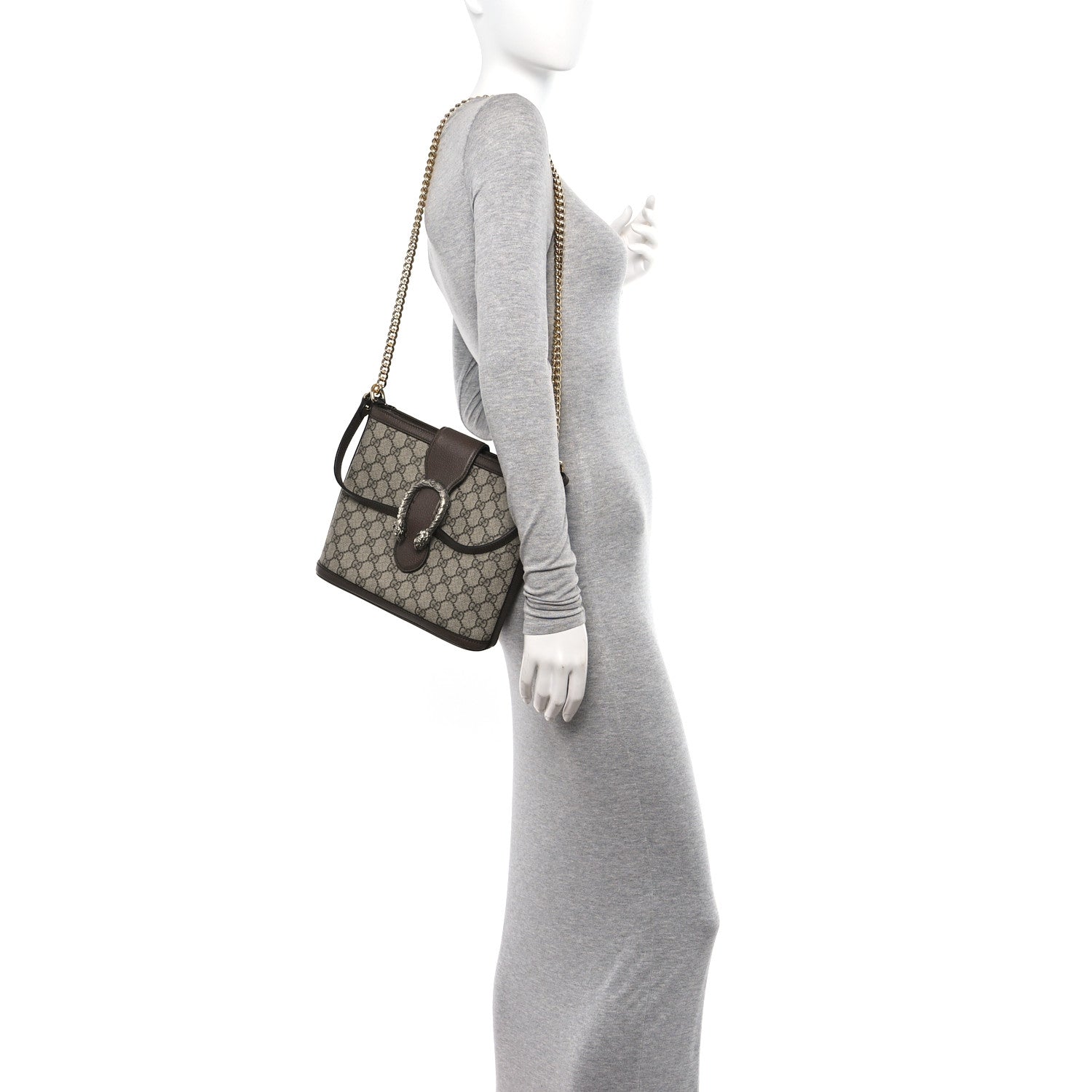 Gucci GG Supreme Monogram Medium Dionysus Bucket Bag Beige New Acero 2 of 10