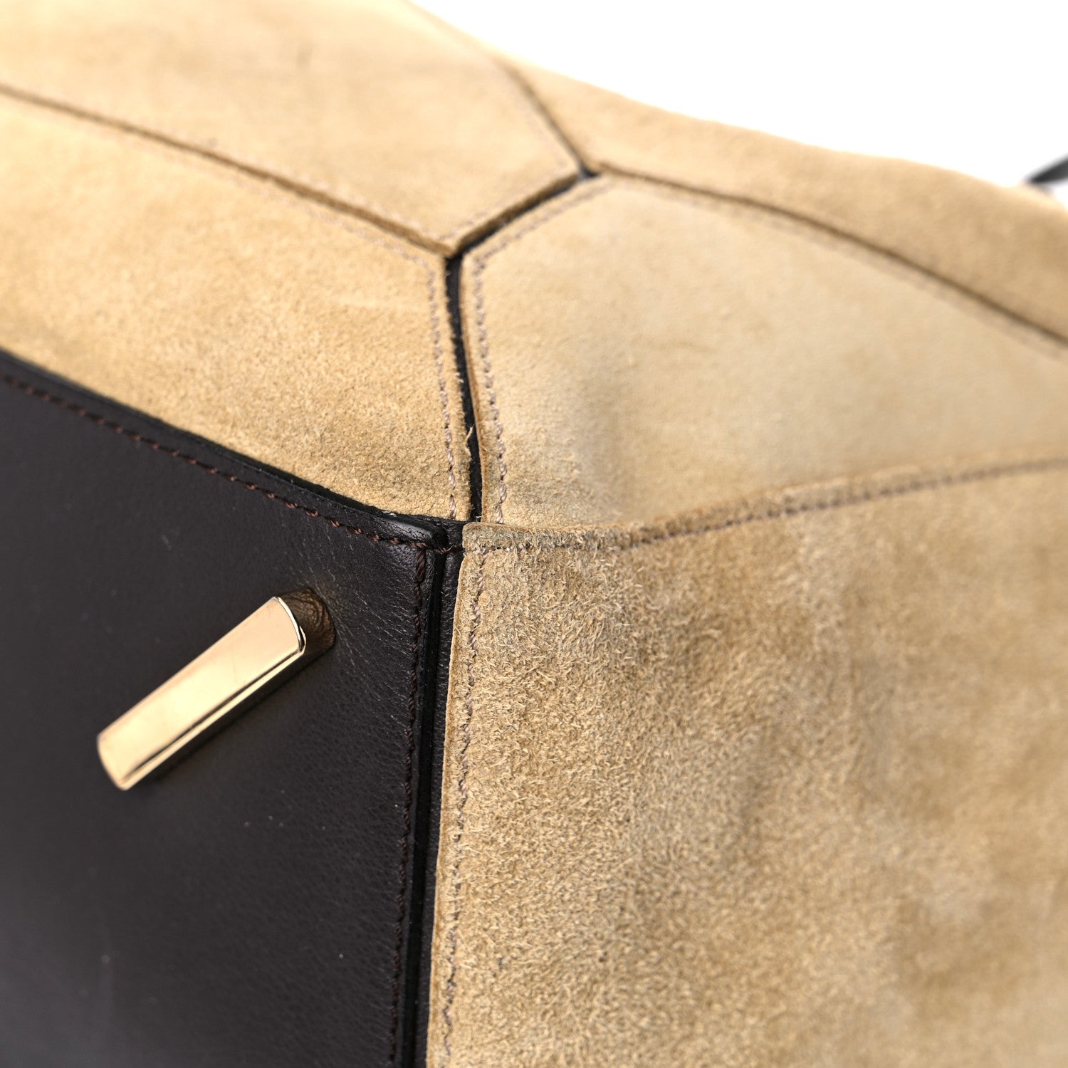 Loewe Suede Medium Puzzle Bag Gold 8 of 17