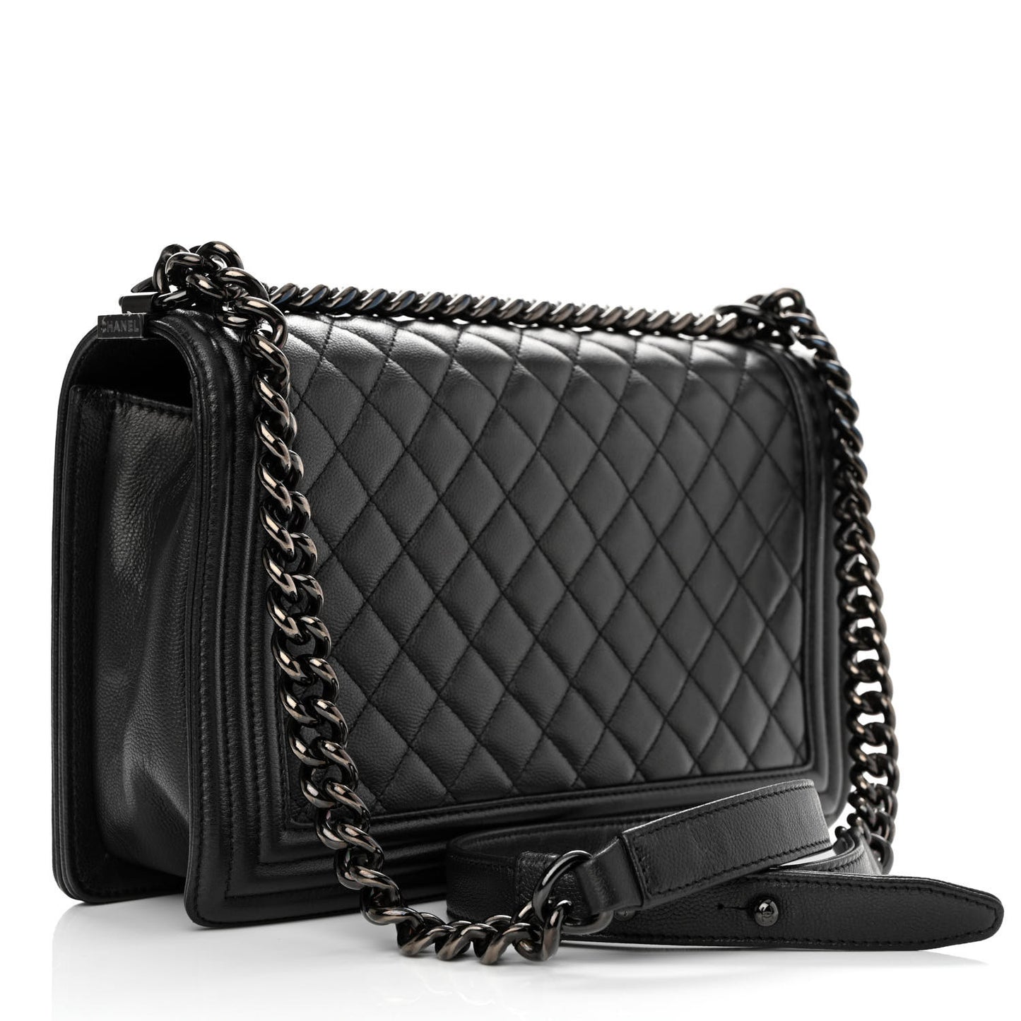 Caviar Quilted New Medium Boy Flap So Black