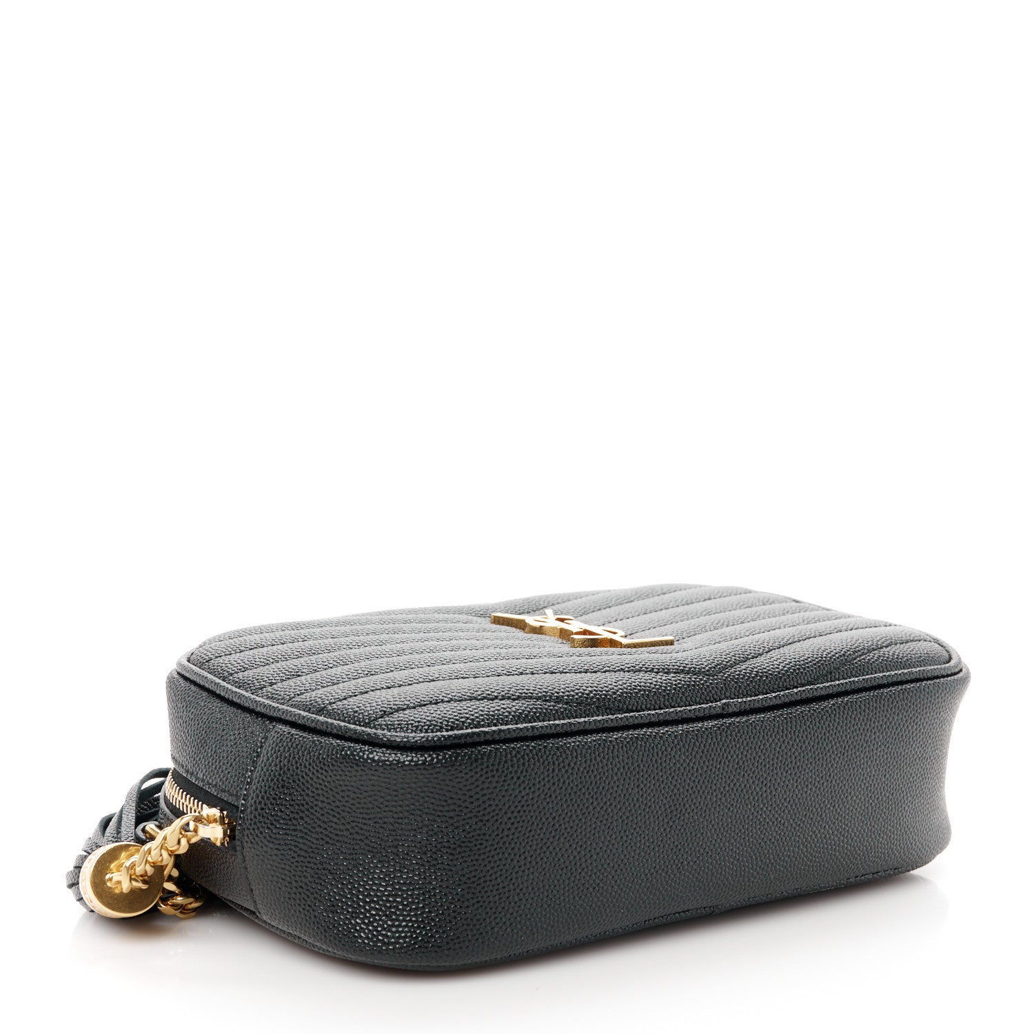 Saint Laurent Grain De Poudre Matelasse Monogram Mini Lou Camera Bag Black 4 of 10