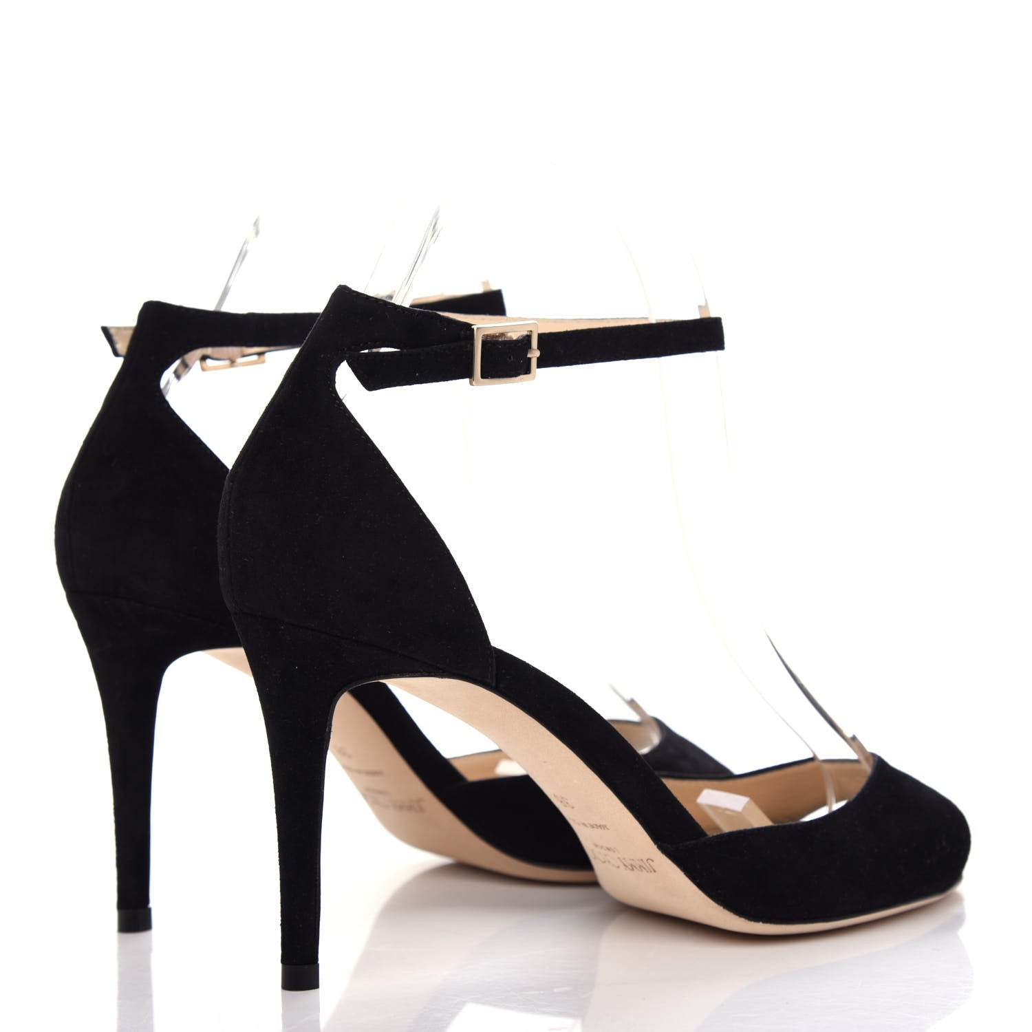 Jimmy Choo Suede Annie 85 Sandals 38 Black 4 of 10