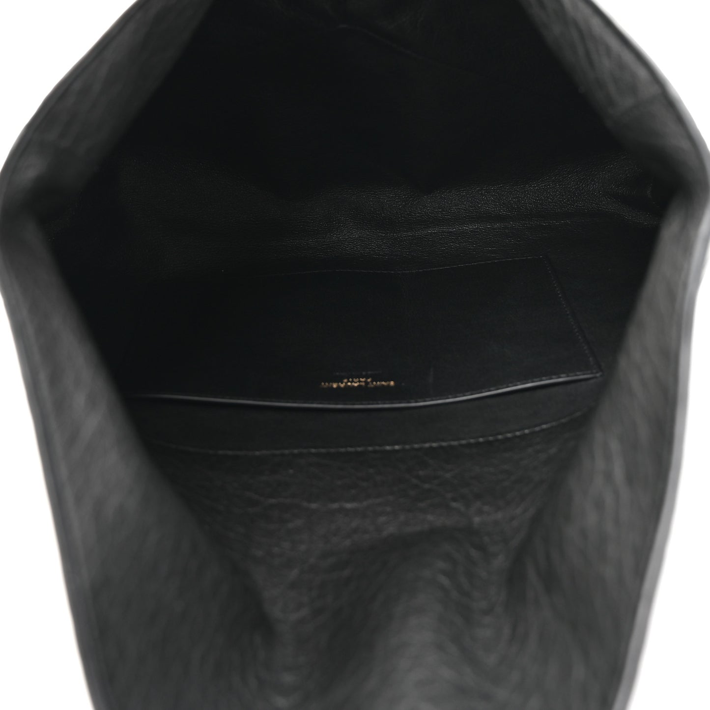 Grained Lambskin Cassandre Envelope Pouch Black