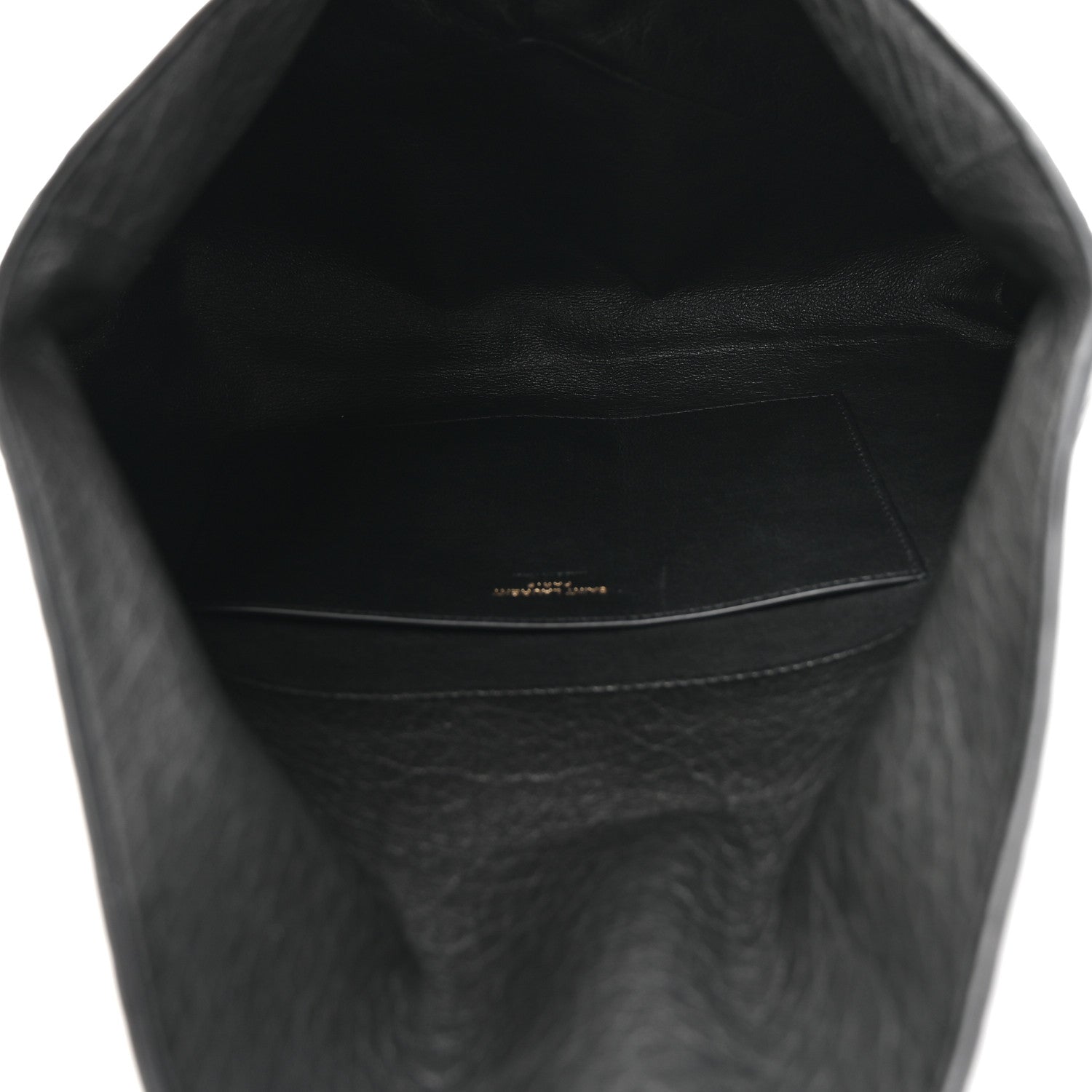 Saint Laurent Grained Lambskin Cassandre Envelope Pouch Black 5 of 7