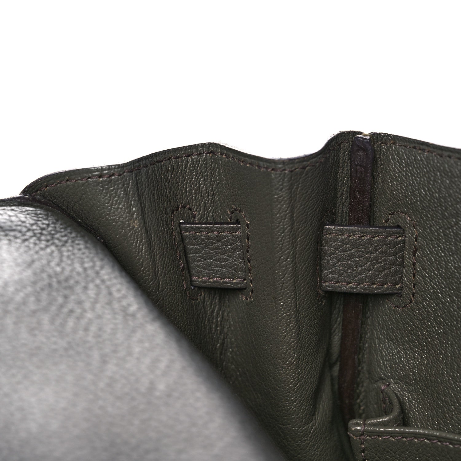 Hermes Taurillon Clemence Kelly Retourne 32 Vert De Gris 15 of 41