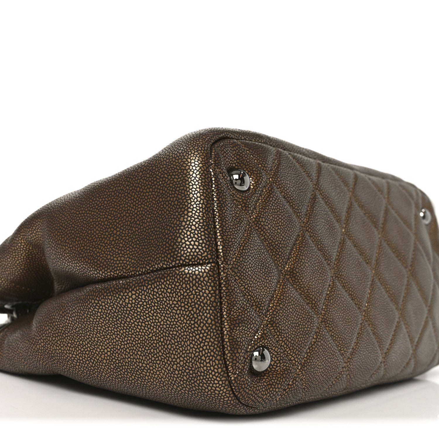 Chanel Metallic Caviar Quilted Large Timeless CC Soft Tote Bronze 9 of 10