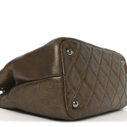 Chanel Metallic Caviar Quilted Large Timeless CC Soft Tote Bronze 9 of 10