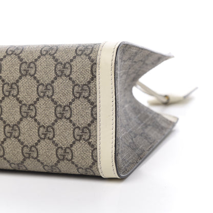 Gucci GG Supreme Monogram Moon Calfskin Small Padlock Tote Beige Ebony Mystic White 9 of 12