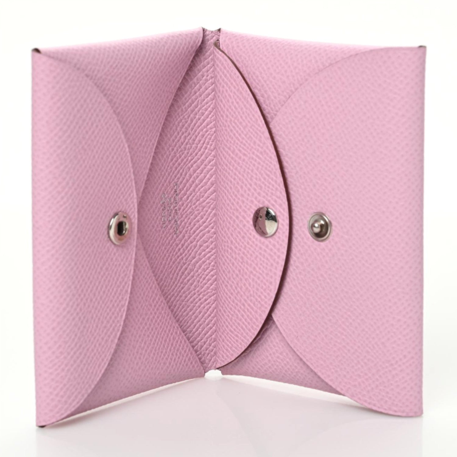 Hermes Epsom Calvi Duo Card Case Mauve Sylvestre 5 of 7