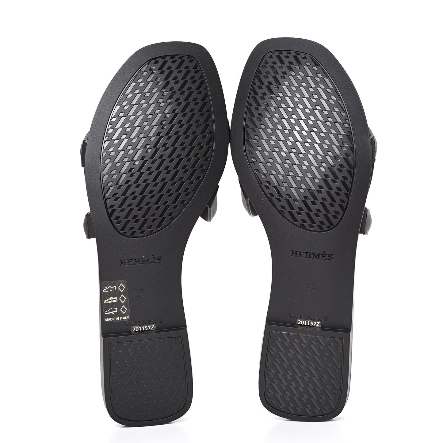 Rubber Aloha Sandals 37 Black