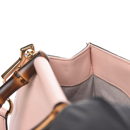 Gucci Nappa Bamboo Web Mini Nymphaea Top Handle Bag Perfect Pink Mystic White 9 of 13