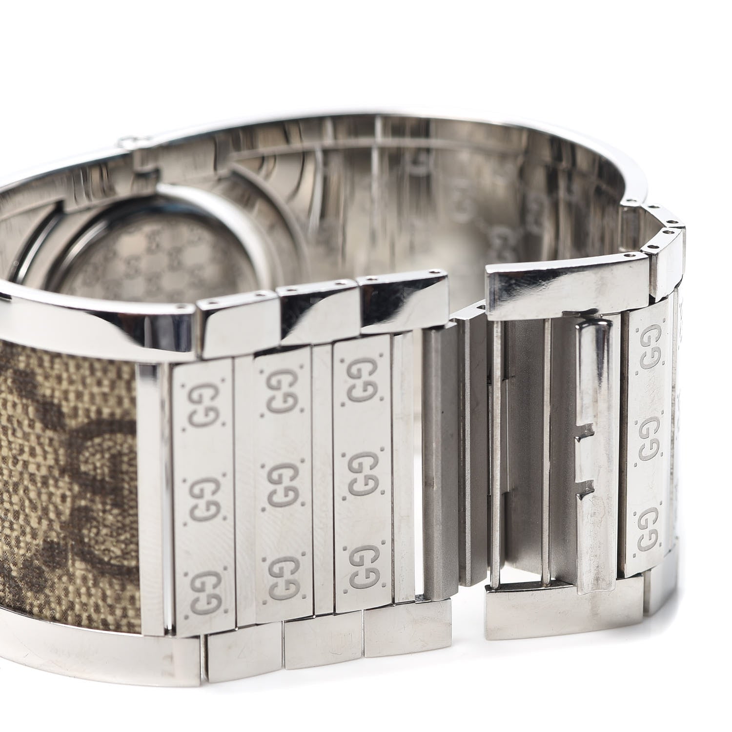 Gucci Stainless Steel Canvas Mother of Pearl 33mm Twirl Monogram Quartz Watch 5 of 7