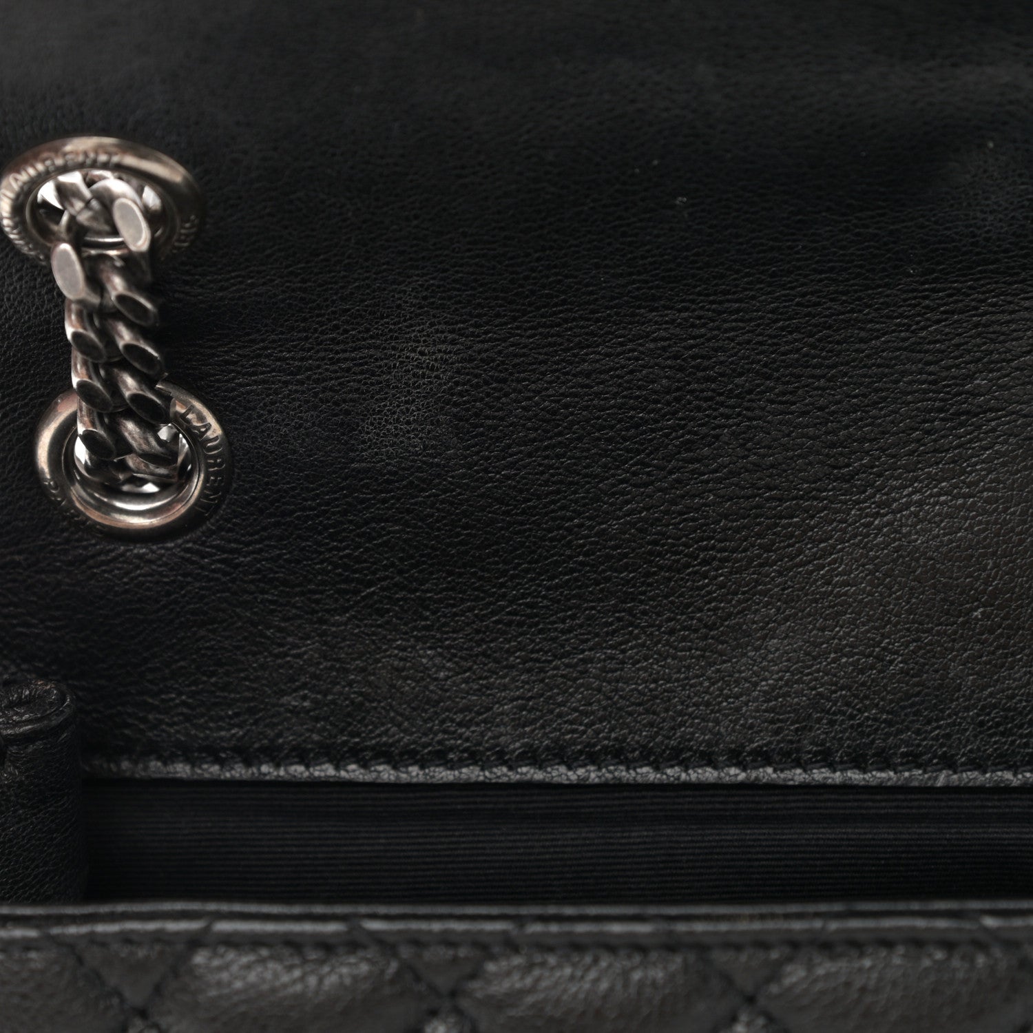 Saint Laurent Sheepskin Tri-Quilt Monogram Medium College Bag Black 13 of 17