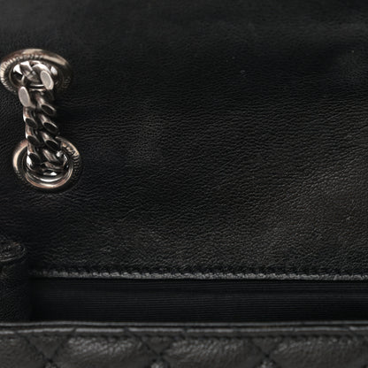 Saint Laurent Sheepskin Tri-Quilt Monogram Medium College Bag Black 13 of 17