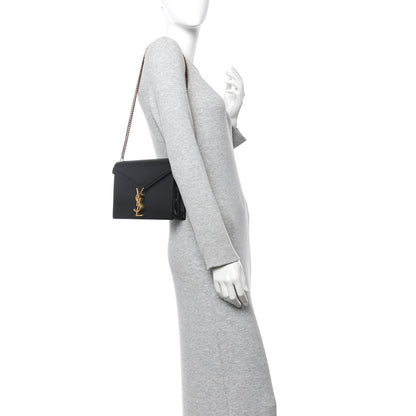 Saint Laurent Grain De Poudre Monogram Cassandra Clasp Bag Black 2 of 11