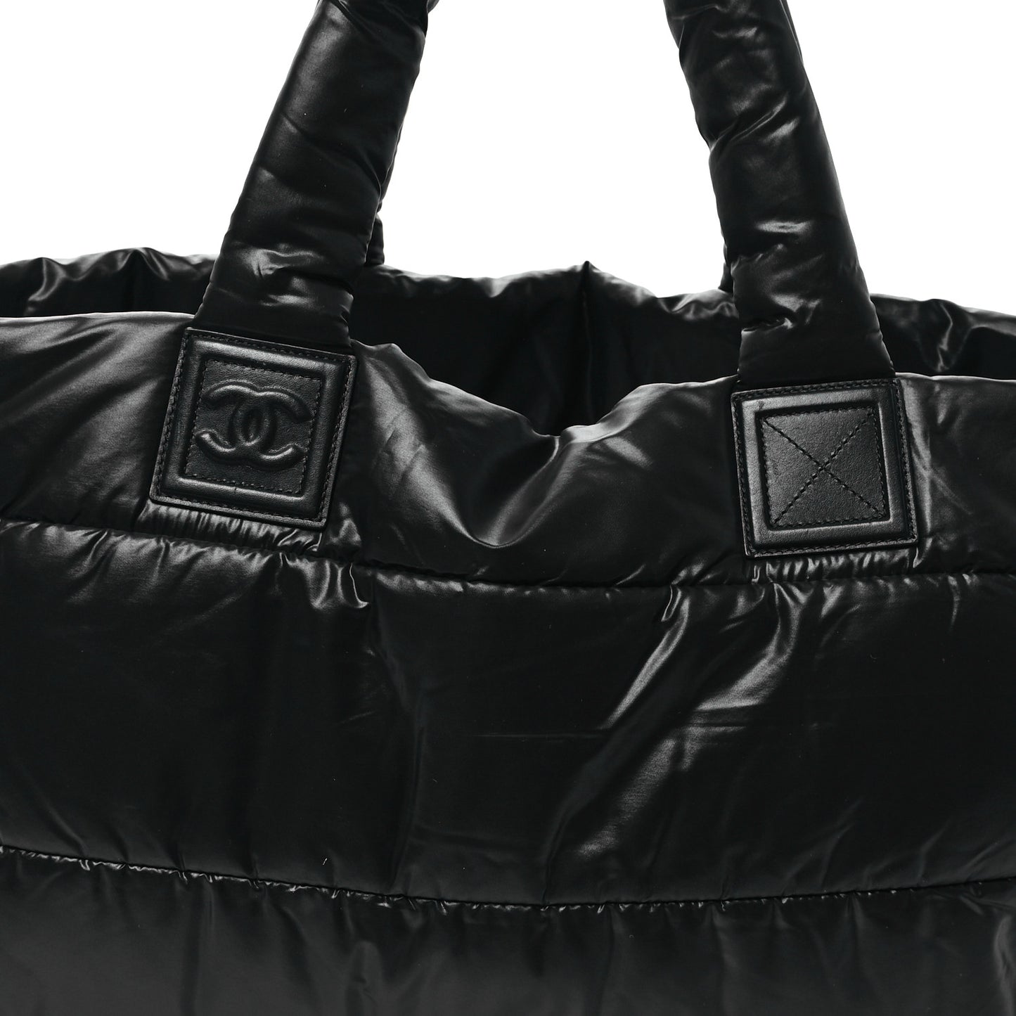 Nylon Coco Cocoon Large Reversible Tote Black