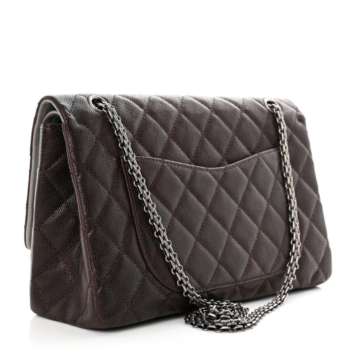 Caviar Iridescent Calfskin Quilted 2.55 Reissue 226 Flap Brown Grey