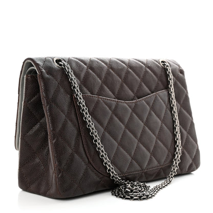 Chanel Caviar Iridescent Calfskin Quilted 2.55 Reissue 226 Flap Brown Grey 3 of 18