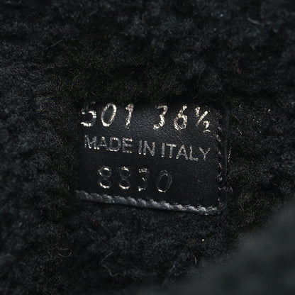 Prada Nylon Rubber Shearling Triangle Logo Monolith 55mm Snow Boots 36.5 Black 6 of 8