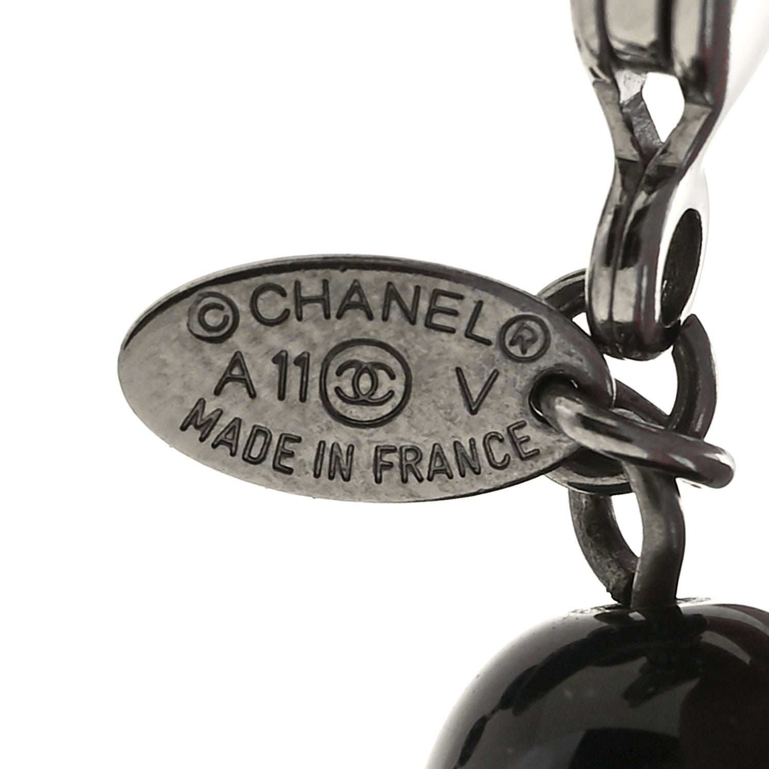 Chanel Ruthenium Bead CC Bracelet Black 4 of 5