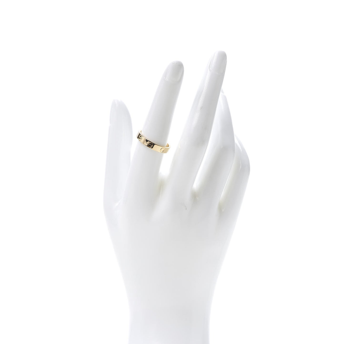 18K Yellow Gold 3.5mm LOVE Wedding Band Ring 55 7.25