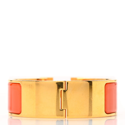Hermes Enamel Wide Clic Clac H Bracelet PM Orange 3 of 6