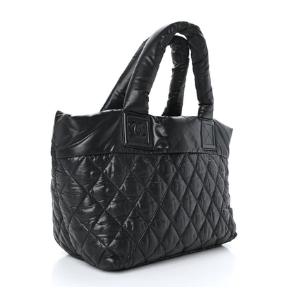 Chanel Nylon Quilted Small Coco Cocoon Tote Black 3 of 10