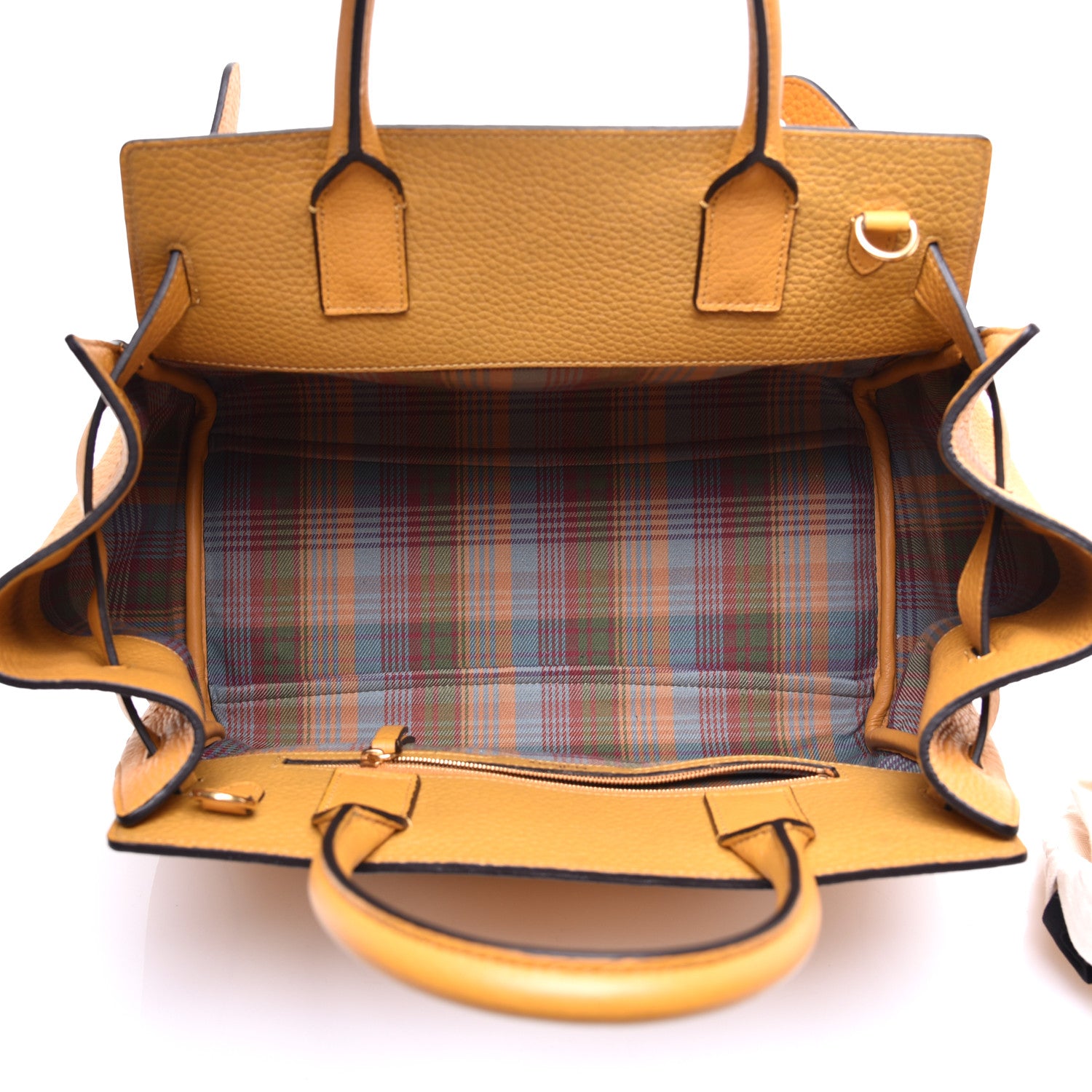 Mulberry Classic Grain Calfskin Belted Bayswater Tote Amber 6 of 9