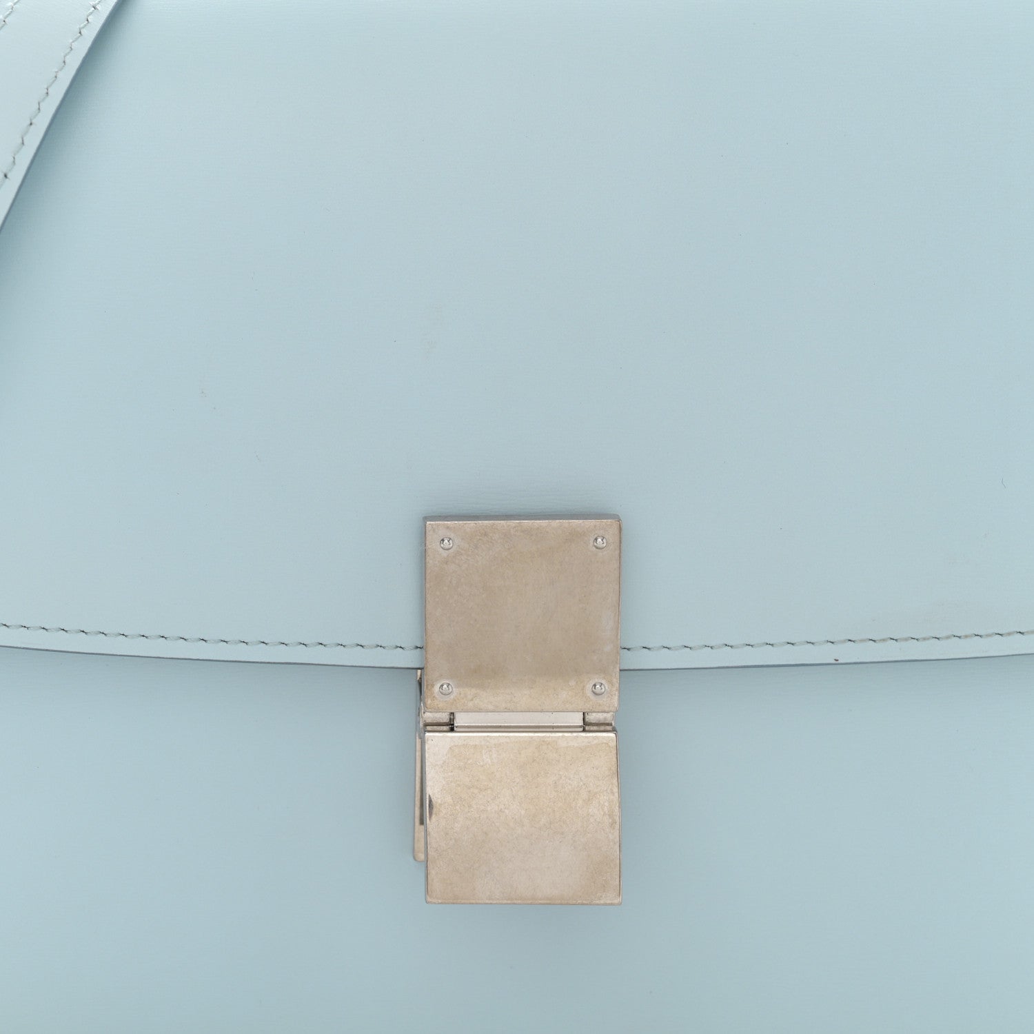 Celine Box Calfskin Medium Classic Box Flap Bag Pale Blue 9 of 11