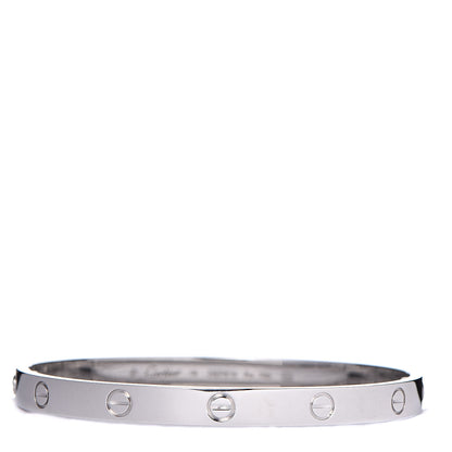 Cartier 18K White Gold LOVE Bracelet 19 1 of 6
